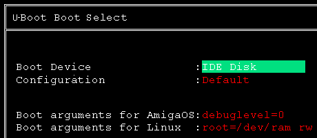 uboot boot selection